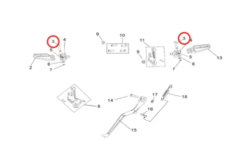 Footpeg Mounting Pin